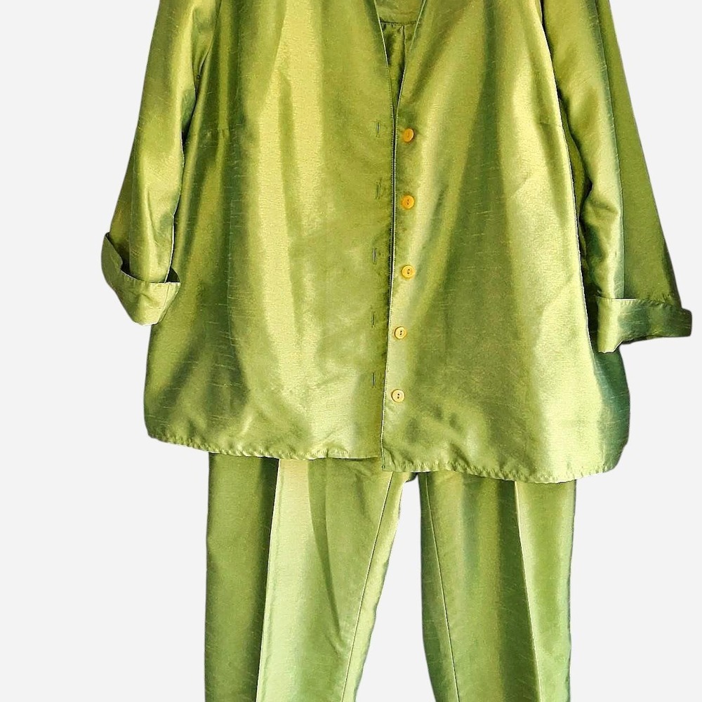 Venezia Two piece Lime Green Casual Pants Suit Size 20